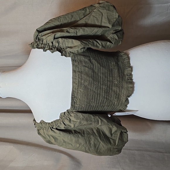 Jason Wu cropped puff sleeve top - Picture 4 of 11